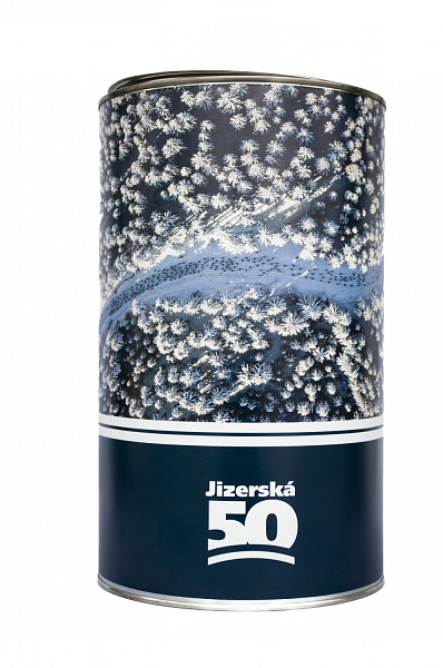 Plechovka s polepem Jizerské 50 - dárkové balení