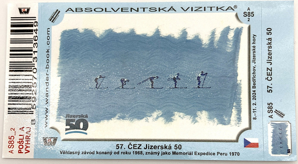Turistická vizitka Jizerská 50 z roku 2024 - David Mazanec