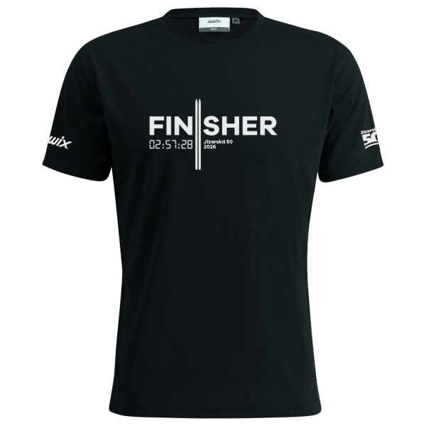 FINISHER tričko pánské antracitové Swix Jizerská 50 s tvým cílovým časem